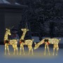 Christmas reindeer family golden mesh warm white 270x7x90 cm by vidaXL, Christmas lights - Ref: Foro24-328503, Price: 128,07 ...