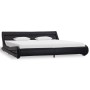 Bed frame with LED black synthetic leather 180x200 cm by vidaXL, Beds and slatted bases - Ref: Foro24-285731, Price: 318,45 €...