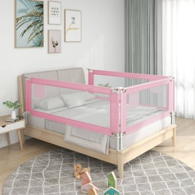 Barandilla de seguridad cama de niño rosa tela 150x25 cm de vidaXL, Barandillas de seguridad - Ref: Foro24-10202, Precio: 37,...