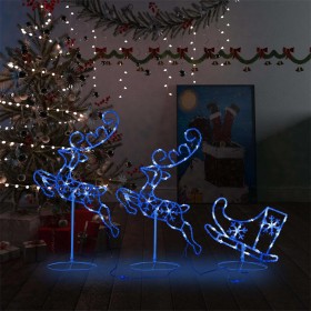 Flying reindeer and sleigh warm white 260x21x87 cm by vidaXL, Christmas lights - Ref: Foro24-328511, Price: 69,36 €, Discount: %