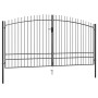 Double gate for fence with spearheads 400x248 cm by vidaXL, garden gates - Ref: Foro24-145742, Price: 407,71 €, Discount: %