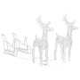 Reindeer and sleigh Christmas ornament 160 LEDs acrylic 130 cm by vidaXL, Christmas lights - Ref: Foro24-328520, Price: 75,58...