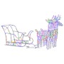 Reindeer and sleigh Christmas ornament 160 LEDs acrylic 130 cm by vidaXL, Christmas lights - Ref: Foro24-328522, Price: 65,32...