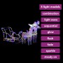 Reindeer and sleigh Christmas ornament 160 LEDs acrylic 130 cm by vidaXL, Christmas lights - Ref: Foro24-328522, Price: 65,32...