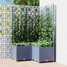 Planter with trellis PP dark gray 80x80x136 cm by vidaXL, Pots and planters - Ref: Foro24-318255, Price: 104,10 €, Discount: %