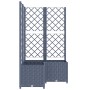 Planter with trellis PP dark gray 80x80x136 cm by vidaXL, Pots and planters - Ref: Foro24-318255, Price: 95,99 €, Discount: %