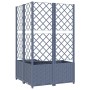 Planter with trellis PP dark gray 80x80x136 cm by vidaXL, Pots and planters - Ref: Foro24-318255, Price: 95,99 €, Discount: %