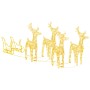 Christmas decoration reindeer and acrylic sleigh 280x28x55 cm by vidaXL, Christmas lights - Ref: Foro24-328524, Price: 131,50...