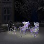 Christmas decoration reindeer and acrylic sleigh 280x28x55 cm by vidaXL, Christmas lights - Ref: Foro24-328532, Price: 116,61...