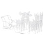 Christmas decoration reindeer and acrylic sleigh 280x28x55 cm by vidaXL, Christmas lights - Ref: Foro24-328532, Price: 116,61...