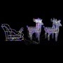 Christmas decoration reindeer and acrylic sleigh 280x28x55 cm by vidaXL, Christmas lights - Ref: Foro24-328532, Price: 116,61...