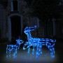 Renos de Navidad de luces 229 LEDs 3 piezas de vidaXL, Luces de Navidad - Ref: Foro24-328540, Precio: 48,99 €, Descuento: %