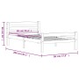 Bed frame with 2 drawers white pine wood 90x200 cm by vidaXL, Beds and slatted bases - Ref: Foro24-3060486, Price: 218,54 €, ...