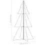 Árbol de Navidad 300 luces LED interior y exterior 120x220 cm de vidaXL, Arboles de navidad - Ref: Foro24-328588, Precio: 68,...