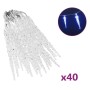 Remote control Christmas icicle lights 40 units blue acrylic by vidaXL, Christmas lights - Ref: Foro24-328614, Price: 20,47 €...