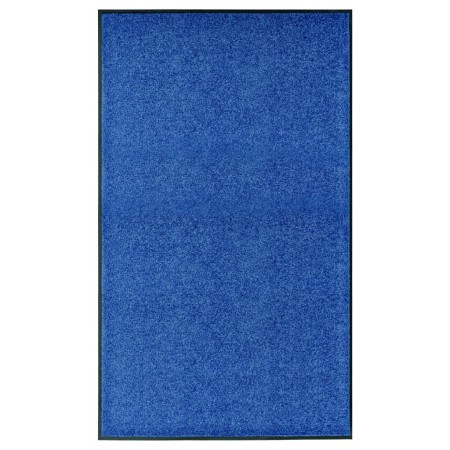 Blue washable doormat 90x150 cm