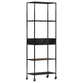 Rough mango wood and iron shelf 60x35x180 cm by vidaXL, Bookcases and shelves - Ref: Foro24-323735, Price: 162,04 €, Discount: %