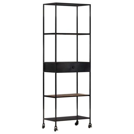 Rough mango wood and iron shelf 60x35x180 cm by vidaXL, Bookcases and shelves - Ref: Foro24-323735, Price: 161,85 €, Discount: %