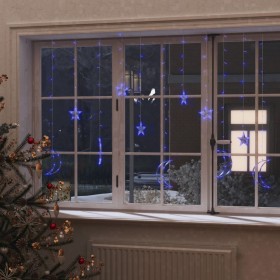 Stern- und Mondlichter 138 blaue LEDs mit Fernbedienung von vidaXL, Weihnachtsbeleuchtung - Ref: Foro24-328796, Preis: 18,84 ...