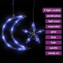 Luces estrella y luna 138 LEDs azul con control remoto de vidaXL, Luces de Navidad - Ref: Foro24-328796, Precio: 23,07 €, Des...