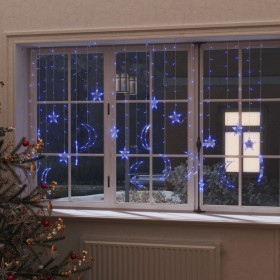 Stern- und Mondlichter 345 blaue LEDs mit Fernbedienung von vidaXL, Weihnachtsbeleuchtung - Ref: Foro24-328800, Preis: 36,18 ...