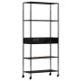 Rough mango wood and iron shelf 80x35x180 cm by vidaXL, Bookcases and shelves - Ref: Foro24-323734, Price: 158,58 €, Discount: %