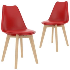 Dining chairs 2 units red plastic by vidaXL, dining chairs - Ref: Foro24-289136, Price: 110,99 €, Discount: %