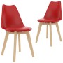 Sillas de comedor 2 unidades plástico rojo de vidaXL, Sillas de comedor - Ref: Foro24-289136, Precio: 110,74 €, Descuento: %