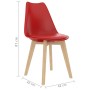 Sillas de comedor 2 unidades plástico rojo de vidaXL, Sillas de comedor - Ref: Foro24-289136, Precio: 110,74 €, Descuento: %