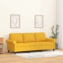 3-seater light yellow fabric sofa 180 cm by vidaXL, Sofas - Ref: Foro24-349206, Price: 241,31 €, Discount: %