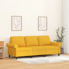 3-Sitzer-Sofa aus hellgelbem Stoff, 180 cm von vidaXL, Sofas - Ref: Foro24-349206, Preis: 241,99 €, Rabatt: %