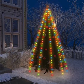 Red de luces de árbol de Navidad 250 LEDs de colores 250 cm de vidaXL, Mangueras y guirnaldas de luces - Ref: Foro24-328887, ...