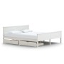 Bed frame with 2 drawers white pine wood 180x200 cm by vidaXL, Beds and slatted bases - Ref: Foro24-3060513, Price: 329,99 €,...