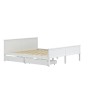 Bed frame with 2 drawers white pine wood 200x200 cm by vidaXL, Beds and slatted bases - Ref: Foro24-3060514, Price: 326,71 €,...