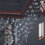 Eiszapfen-Vorhanglichter 10 m, 400 kaltweiße LEDs, 8 Funktionen von vidaXL, Weihnachtsbeleuchtung - Ref: Foro24-328911, Preis...