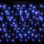 Eiszapfen-Vorhanglichter 10 m, 400 blaue LEDs, 8 Funktionen von vidaXL, Weihnachtsbeleuchtung - Ref: Foro24-328913, Preis: 29...