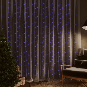 Cortina luces carámbano 3x3 m 300 LEDs azul 8 funciones de vidaXL, Luces de Navidad - Ref: Foro24-328930, Precio: 24,79 €, De...