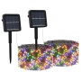 Tiras de luces solares LED 2 uds de colores interior/exterior de vidaXL, Luces de Navidad - Ref: Foro24-328950, Precio: 35,99...