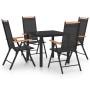 5-piece black aluminum garden dining set by vidaXL, Garden sets - Ref: Foro24-3070625, Price: 409,11 €, Discount: %