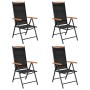 5-piece black aluminum garden dining set by vidaXL, Garden sets - Ref: Foro24-3070625, Price: 409,11 €, Discount: %