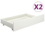 Bed frame with 2 drawers white pine wood 160x200 cm by vidaXL, Beds and slatted bases - Ref: Foro24-3060472, Price: 247,15 €,...