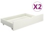 Bed frame with 2 drawers white pine wood 180x200 cm by vidaXL, Beds and slatted bases - Ref: Foro24-3060473, Price: 250,25 €,...