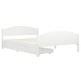 Bed frame with 2 drawers white pine wood 140x200 cm by vidaXL, Beds and slatted bases - Ref: Foro24-3060482, Price: 297,99 €,...