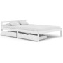 Bed frame with 2 drawers white pine wood 140x200 cm by vidaXL, Beds and slatted bases - Ref: Foro24-3060417, Price: 260,99 €,...