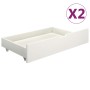 Bed frame with 2 drawers white pine wood 140x200 cm by vidaXL, Beds and slatted bases - Ref: Foro24-3060417, Price: 260,99 €,...