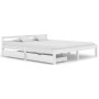 Bed frame with 2 white pine wood drawers 180x200 cm by vidaXL, Beds and slatted bases - Ref: Foro24-3060419, Price: 264,17 €,...