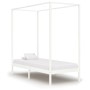 Estructura de cama con dosel 2 cajones pino blanco 100x200 cm de vidaXL, Camas y somieres - Ref: Foro24-3060442, Precio: 257,...