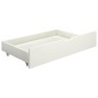 Canopy bed frame with 2 drawers white pine 100x200 cm by vidaXL, Beds and slatted bases - Ref: Foro24-3060444, Price: 361,67 ...