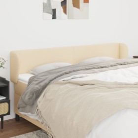 Cabecero de tela color crema 203x23x78/88 cm de vidaXL, Cabeceros y pies de cama - Ref: Foro24-3116891, Precio: 75,02 €, Desc...