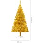 Artificial Christmas tree with golden stand PET 120 cm by vidaXL, Christmas trees - Ref: Foro24-329185, Price: 28,99 €, Disco...